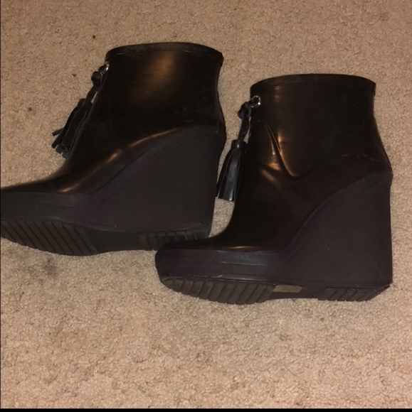 Sexy Black Coach rain boots with tassels - Picture 2 of 6